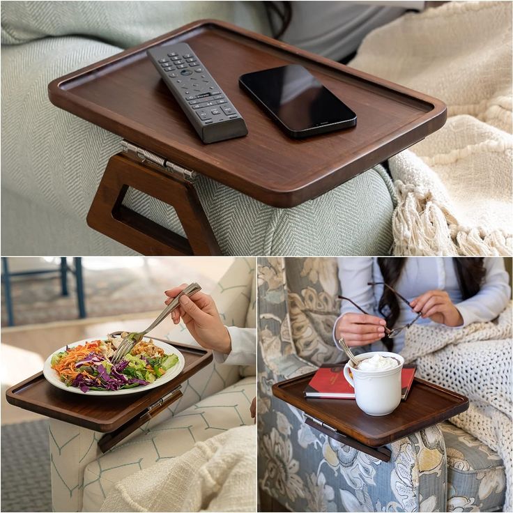 سینی چوبی تاشو دسته مبل