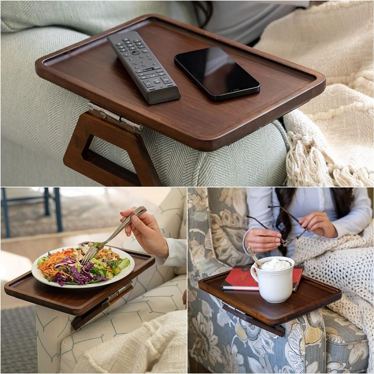 سینی چوبی تاشو دسته مبل