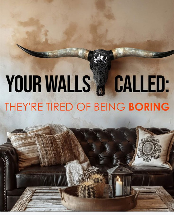 دیوارکوب مدل جمجمه گاو