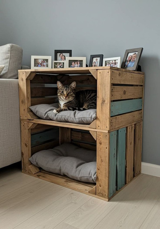 لانه گربه چوبی