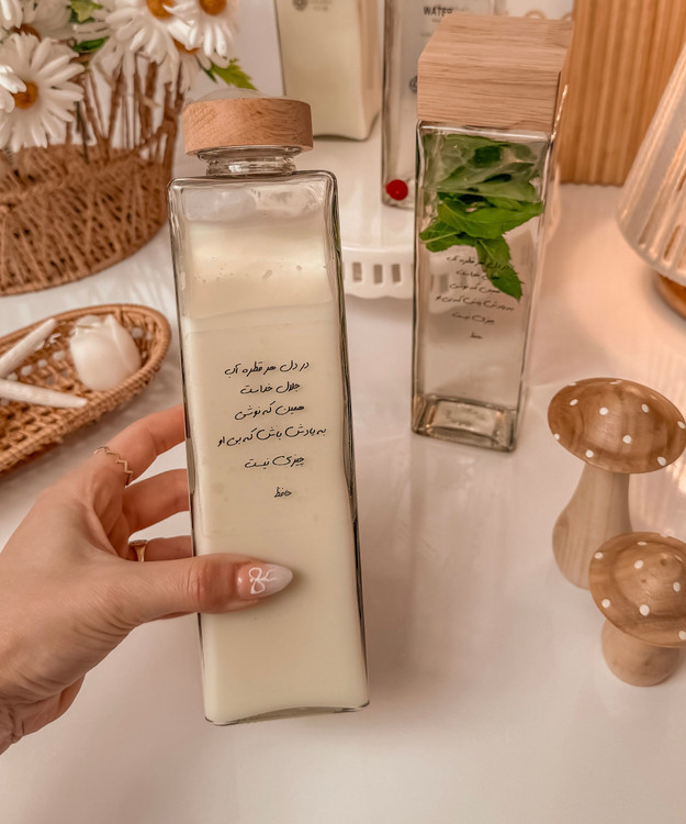 بطری درب چوبی