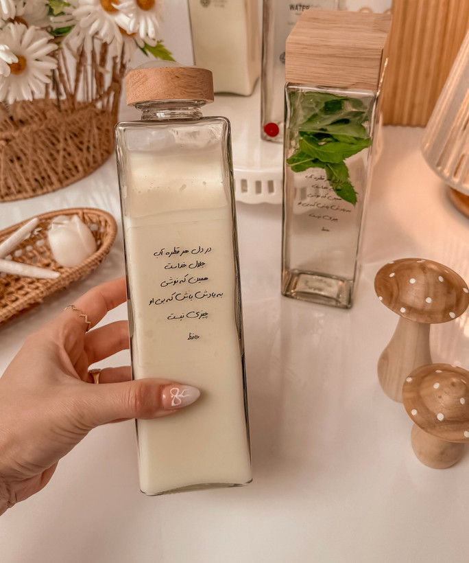 بطری درب چوبی