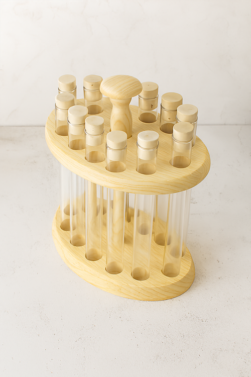 جاادویهای چرخان ۱۲ عددی چوبی با طراحی مدرن و سبک IKEA روی میز آشپزخانه