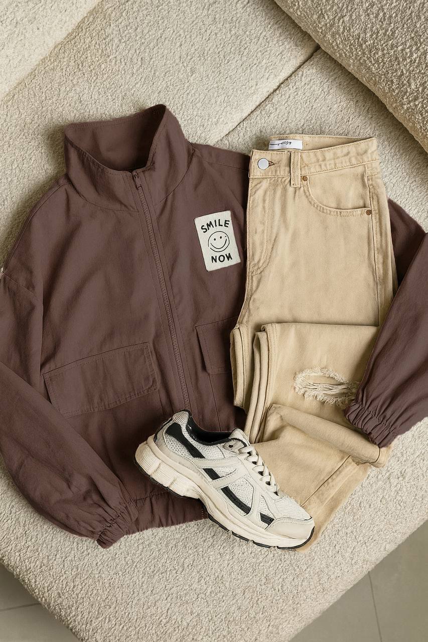 بامبر جکت فری سایز موکا