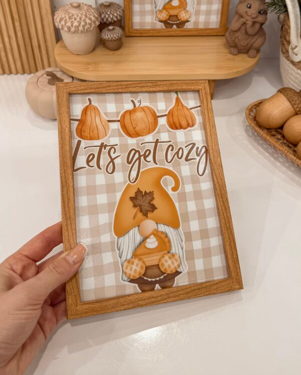 تابلو چوبی پاییزی