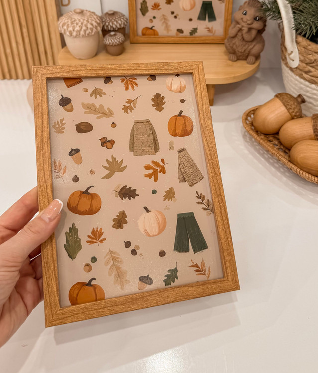 تابلو چوبی پاییزی دکوری