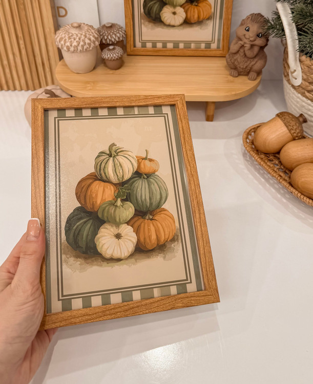 تابلو چوبی با تم پاییزی