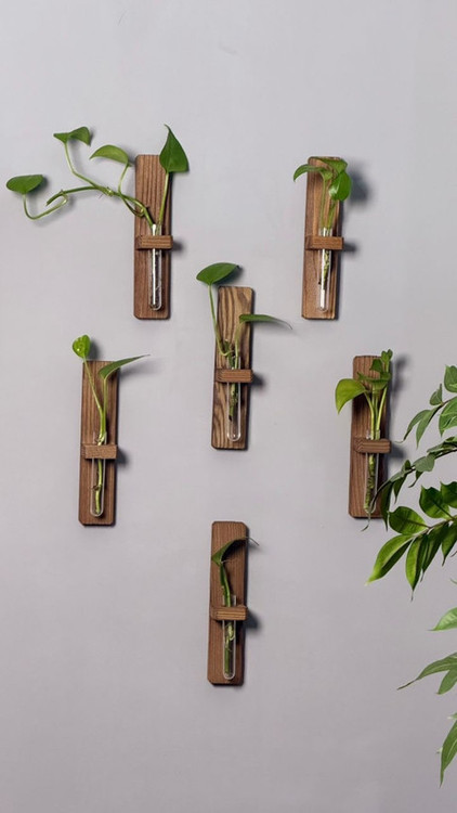 گلدان چوبی هیدروپونیک چوبی