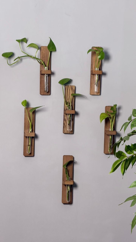 گلدان چوبی هیدروپونیک چوبی
