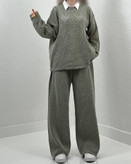 ست بلوز شلوار بافت زنانه فری سایز