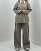 ست بلوز شلوار بافت زنانه فری سایز