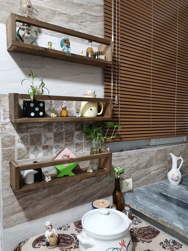 شلف دیواری چوبی مجموعه 3 عددی