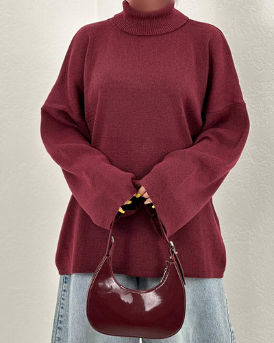 بافت یقه اسکی زنانه فری سایز