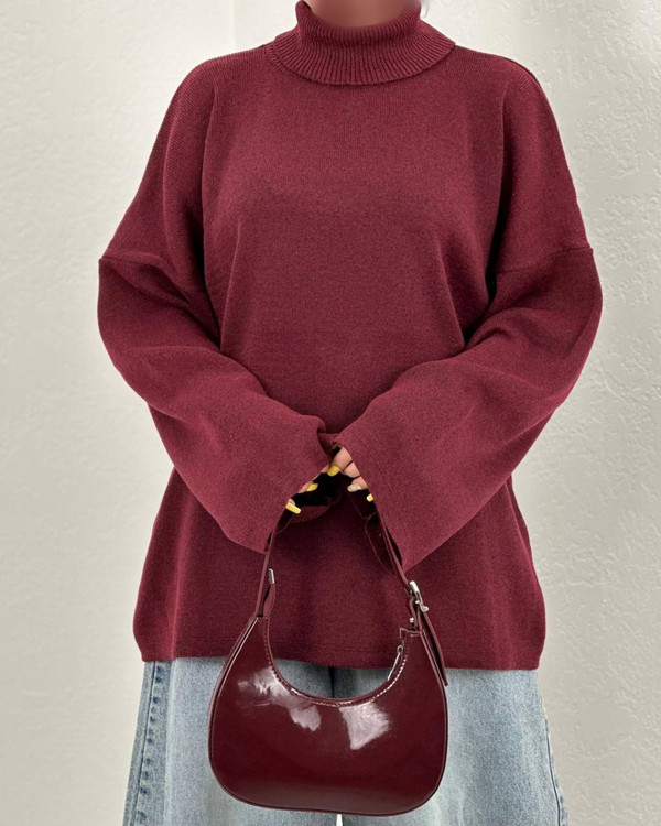 بافت یقه اسکی زنانه فری سایز