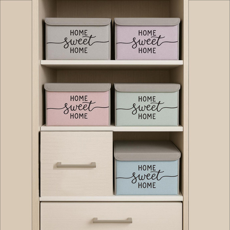 باکس لباس و نظم دهنده طرح لینن مدل HOME SWEET HOME