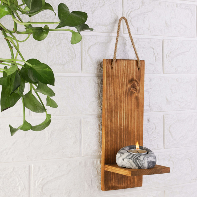 استند گلدان مدل چوبی آویز