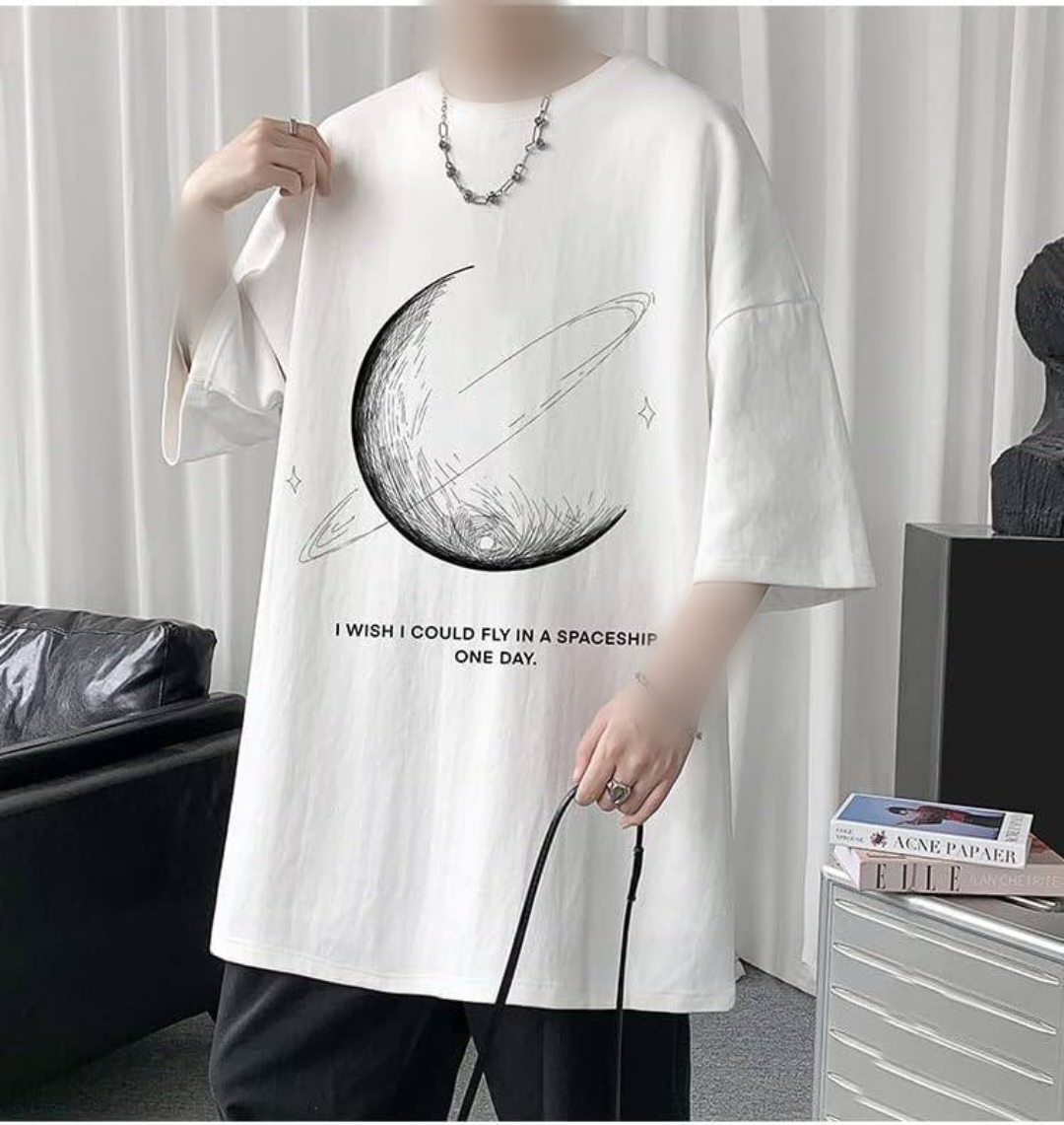 تیشرت  فری سایز طرح moon